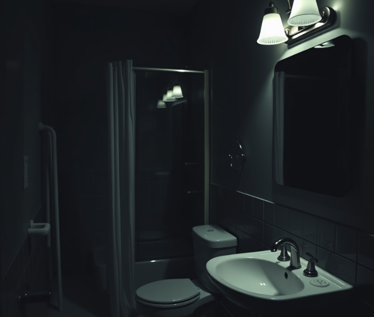 A baathroom with dim light is such a common bathroom layout mistake